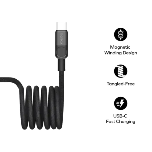 Cáp từ tính MOMAX DC71 Mag.Link USB-C sang USB-C 240W 2m - Hình ảnh 4