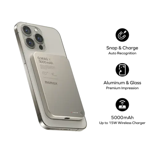 Pin Dự Phòng Không Dây Từ Tính MOMAX IP116 Q.Mag X 5000mAh - Gen 2 - Hình ảnh 4