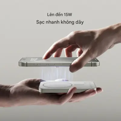 Pin Dự Phòng Không Dây Từ Tính MOMAX IP116 Q.Mag X 5000mAh - Gen 2 - Nâng tầm trải nghiệm sạc di động của bạn với <strong>Pin dự phòng không dây từ tính MOMAX IP116 Q.Mag X 5000mAh - Gen 2</strong>. Đây là giải pháp sạc tối ưu, kết hợp công nghệ sạc không dây MagSafe mạnh mẽ với khả năng gắn kết từ tính chắc chắn. Với dung lượng 5000mAh, <strong>MOMAX IP116 Q.Mag X 5000mAh</strong> đủ sức cung cấp năng lượng bổ sung cho thiết bị của bạn suốt cả ngày. Thiết kế siêu mỏng, nhẹ nhàng, cùng chất liệu cao cấp mang đến cảm giác cầm nắm thoải mái và dễ dàng mang theo. Sản phẩm tương thích hoàn hảo với các dòng iPhone hỗ trợ MagSafe và nhiều thiết bị sạc không dây khác.