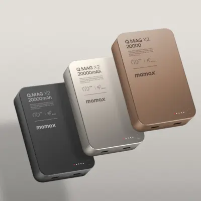 Pin Dự Phòng MOMAX IP133 Q.Mag X2 20000mAh - Gen 2 - <p style="text-align: left;">Trải nghiệm nguồn năng lượng không giới hạn với <strong>MOMAX IP133 Q.Mag X2 20000mAh</strong> - Gen 2, giải pháp sạc dự phòng tối thượng dành cho người dùng chuyên nghiệp và những ai thường xuyên di chuyển. Với dung lượng cực lớn 20000mAh, viên pin này đủ sức cung cấp năng lượng cho các thiết bị của bạn trong nhiều ngày liền. Công nghệ sạc không dây từ tính tương thích MagSafe giúp việc sạc iPhone trở nên gọn gàng và chắc chắn hơn bao giờ hết. Hỗ trợ sạc nhanh đa nền tảng với công suất 20W PD qua cổng USB-C, <strong>MOMAX IP133 Q.Mag X2 20000mAh</strong> đảm bảo nạp đầy năng lượng cho thiết bị trong thời gian ngắn nhất. Chân đế gập tích hợp thông minh biến nó thành giá đỡ tiện lợi, hoàn hảo cho mọi nhu cầu giải trí và làm việc.</p>