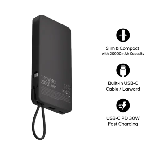 Pin dự phòng MOMAX IP153 Power X 20000mAh có cáp USB-C tích hợp - Hình ảnh 2