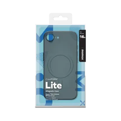 Ốp lưng MOMAX MTAP25E CaseForm Lite iPhone 16e siêu mỏng có MagSafe - Bảo vệ chiếc iPhone 16e yêu quý của bạn mà vẫn giữ nguyên dáng vẻ thanh lịch và cảm giác cầm nắm thoải mái với <strong>ốp lưng MOMAX MTAP25E</strong> CaseForm Lite. Được thiết kế siêu mỏng, chiếc ốp này ôm sát thiết bị, mang lại sự tối giản tối đa. Tích hợp công nghệ MagSafe, <strong>MOMAX MTAP25E</strong> tương thích hoàn hảo với các phụ kiện sạc và giữ MagSafe, hỗ trợ sạc không dây 15W hiệu quả. Chất liệu cao cấp bảo vệ điện thoại khỏi trầy xước và va đập nhẹ. Nếu bạn yêu thích sự tối giản, nhẹ nhàng và tiện lợi của MagSafe, <strong>ốp lưng MOMAX MTAP25E</strong> là lựa chọn lý tưởng.
