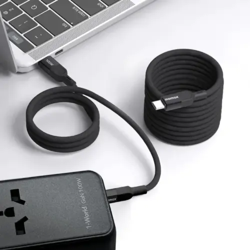 Cáp từ tính MOMAX DC35 Mag.Link USB-C sang USB-C 100W 1m - Hình ảnh 4