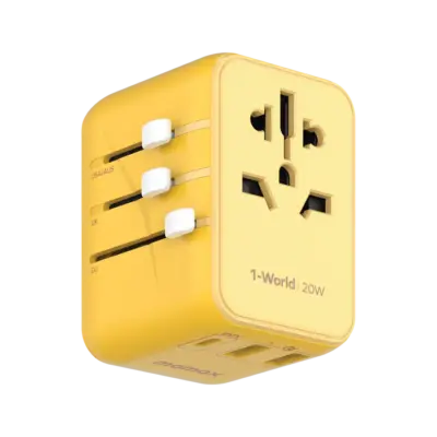 Bộ sạc du lịch MOMAX UA11UK 3 cổng 1-World 20W - Du lịch khắp thế giới một cách nhẹ nhàng và tiện lợi với <strong>Bộ sạc du lịch MOMAX UA11UK 3 cổng 1-World 20W tương thích hơn 200 quốc gia</strong>. Tích hợp sẵn các loại chân cắm cho hơn 200 quốc gia, bộ sạc <strong>MOMAX UA11UK</strong> mang đến tổng công suất 20W đáng tin cậy. Với 3 cổng sạc (có cả USB-C PD và USB-A), bạn có thể nạp năng lượng đồng thời cho điện thoại, máy tính bảng và nhiều thiết bị khác. Nhỏ gọn, an toàn và cực kỳ đa năng. <strong>MOMAX UA11UK</strong> là người bạn đồng hành lý tưởng cho mọi chuyến đi, đơn giản hóa hành lý và giữ thiết bị của bạn luôn sẵn sàng hoạt động trên khắp thế giới.