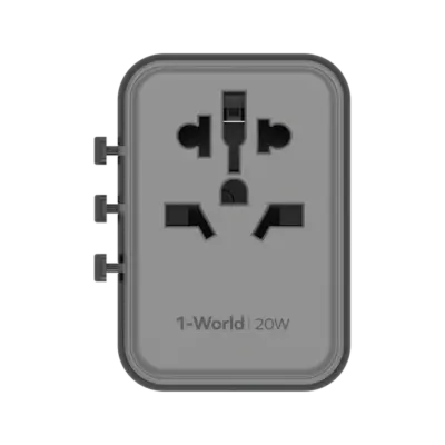Bộ sạc du lịch MOMAX UA11UK 3 cổng 1-World 20W - Du lịch khắp thế giới một cách nhẹ nhàng và tiện lợi với <strong>Bộ sạc du lịch MOMAX UA11UK 3 cổng 1-World 20W tương thích hơn 200 quốc gia</strong>. Tích hợp sẵn các loại chân cắm cho hơn 200 quốc gia, bộ sạc <strong>MOMAX UA11UK</strong> mang đến tổng công suất 20W đáng tin cậy. Với 3 cổng sạc (có cả USB-C PD và USB-A), bạn có thể nạp năng lượng đồng thời cho điện thoại, máy tính bảng và nhiều thiết bị khác. Nhỏ gọn, an toàn và cực kỳ đa năng. <strong>MOMAX UA11UK</strong> là người bạn đồng hành lý tưởng cho mọi chuyến đi, đơn giản hóa hành lý và giữ thiết bị của bạn luôn sẵn sàng hoạt động trên khắp thế giới.
