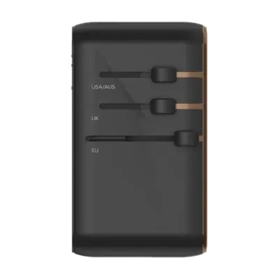 Bộ sạc du lịch đa năng MOMAX UA17 GaN 4 cổng 1-World Universal 170W + Cáp USB-C tương thích hơn 200 quốc gia - Giải phóng bạn khỏi mọi lo lắng về sạc khi du lịch quốc tế với <strong>Bộ sạc du lịch đa năng MOMAX UA17 GaN 4 cổng 1-World Universal 170W + Cáp USB-C</strong>. Tương thích hơn 200 quốc gia với các chân cắm tích hợp, bộ sạc <strong>MOMAX UA17</strong> mang đến tổng công suất sạc lên tới 170W mạnh mẽ. Công nghệ GaN tiên tiến giúp thiết bị nhỏ gọn đáng ngạc nhiên dù có 4 cổng sạc (USB-C PD & USB-A QC). Kèm theo cáp USB-C tiện lợi. <strong>MOMAX UA17</strong> là giải pháp năng lượng "tất cả trong một", đáng tin cậy cho mọi chuyến đi, đảm bảo thiết bị của bạn luôn sẵn sàng hoạt động ở bất kỳ đâu trên thế giới.