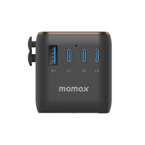 Bộ sạc du lịch đa năng MOMAX UA17 GaN 4 cổng 1-World Universal 170W + Cáp USB-C tương thích hơn 200 quốc gia - Hình ảnh 4