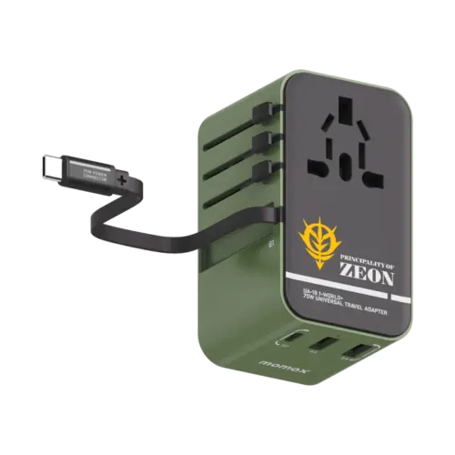 Bộ sạc du lịch đa năng MOMAX UA18 GaN 3 cổng 1-World+ có cáp USB-C tích hợp 70W - Phiên bản giới hạn - Hình ảnh 12