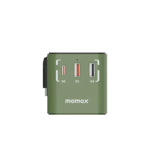 Bộ sạc du lịch đa năng MOMAX UA18 GaN 3 cổng 1-World+ có cáp USB-C tích hợp 70W - Phiên bản giới hạn - Hình ảnh 15