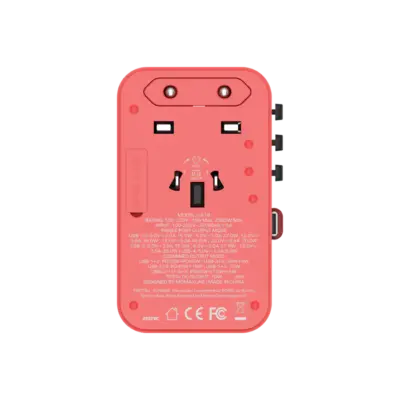 Bộ sạc du lịch đa năng MOMAX UA18 GaN 3 cổng 1-World+ có cáp USB-C tích hợp 70W - Phiên bản giới hạn - Giải phóng bạn khỏi mọi lo lắng về sạc khi du lịch quốc tế với <strong>Bộ sạc du lịch đa năng MOMAX UA18 GaN 3 cổng 1-World+ có cáp USB-C tích hợp 70W - Phiên bản giới hạn</strong>. Tương thích hơn 200 quốc gia với các chân cắm tích hợp, bộ sạc <strong>MOMAX UA18</strong> mang đến tổng công suất sạc lên tới 70W mạnh mẽ. Công nghệ GaN tiên tiến giúp thiết bị nhỏ gọn đáng ngạc nhiên dù có 3 cổng sạc (USB-C PD & USB-A QC) và cáp tích hợp. Kèm theo cáp USB-C tiện lợi. <strong>MOMAX UA18</strong> là giải pháp năng lượng "tất cả trong một", đáng tin cậy cho mọi chuyến đi, đảm bảo thiết bị của bạn luôn sẵn sàng hoạt động ở bất kỳ đâu trên thế giới với phong cách độc đáo của phiên bản giới hạn.