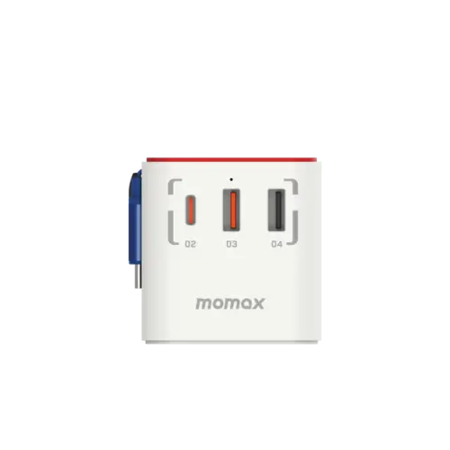 Bộ sạc du lịch đa năng MOMAX UA18 GaN 3 cổng 1-World+ có cáp USB-C tích hợp 70W - Phiên bản giới hạn - Hình ảnh 7