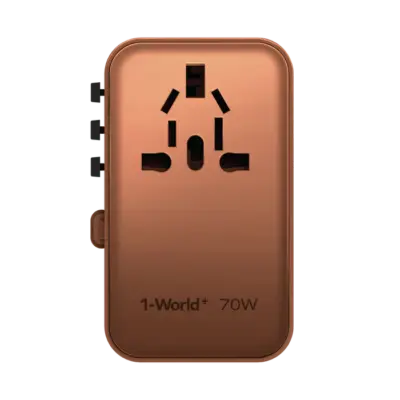 Bộ sạc du lịch MOMAX UA18UK GaN 3 cổng 1-World+ có cáp USB-C tích hợp 70W - Giải phóng bạn khỏi mọi lo lắng về sạc khi du lịch quốc tế với <strong>Bộ sạc du lịch đa năng MOMAX UA18UK GaN 3 cổng 1-World+ có cáp USB-C tích hợp 70W tương thích hơn 200 quốc gia</strong>. Tương thích hơn 200 quốc gia với các chân cắm tích hợp, bộ sạc <strong>MOMAX UA18UK</strong> mang đến tổng công suất sạc lên tới 70W mạnh mẽ nhờ công nghệ GaN. Với 3 cổng sạc (2 USB-C PD & 1 USB-A QC) và đặc biệt là cáp USB-C tích hợp sẵn, bạn có thể nạp năng lượng cho mọi thiết bị cùng lúc mà không cần mang theo dây rời. <strong>MOMAX UA18UK</strong> là giải pháp năng lượng "tất cả trong một", đáng tin cậy cho mọi chuyến đi, giữ thiết bị của bạn luôn sẵn sàng hoạt động ở bất kỳ đâu trên thế giới.