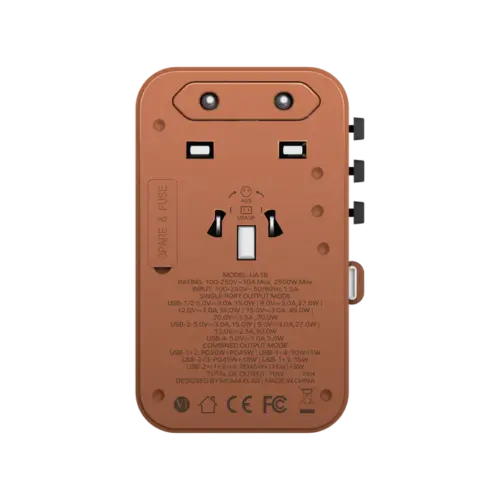 Bộ sạc du lịch MOMAX UA18UK GaN 3 cổng 1-World+ có cáp USB-C tích hợp 70W - Hình ảnh 16