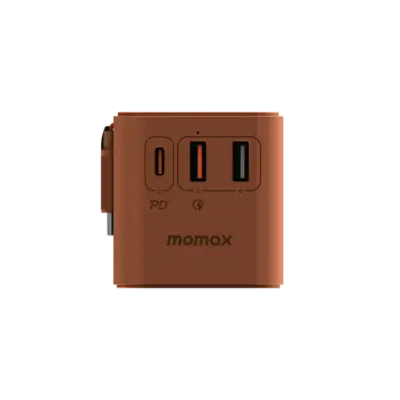 Bộ sạc du lịch MOMAX UA18UK GaN 3 cổng 1-World+ có cáp USB-C tích hợp 70W - Giải phóng bạn khỏi mọi lo lắng về sạc khi du lịch quốc tế với <strong>Bộ sạc du lịch đa năng MOMAX UA18UK GaN 3 cổng 1-World+ có cáp USB-C tích hợp 70W tương thích hơn 200 quốc gia</strong>. Tương thích hơn 200 quốc gia với các chân cắm tích hợp, bộ sạc <strong>MOMAX UA18UK</strong> mang đến tổng công suất sạc lên tới 70W mạnh mẽ nhờ công nghệ GaN. Với 3 cổng sạc (2 USB-C PD & 1 USB-A QC) và đặc biệt là cáp USB-C tích hợp sẵn, bạn có thể nạp năng lượng cho mọi thiết bị cùng lúc mà không cần mang theo dây rời. <strong>MOMAX UA18UK</strong> là giải pháp năng lượng "tất cả trong một", đáng tin cậy cho mọi chuyến đi, giữ thiết bị của bạn luôn sẵn sàng hoạt động ở bất kỳ đâu trên thế giới.