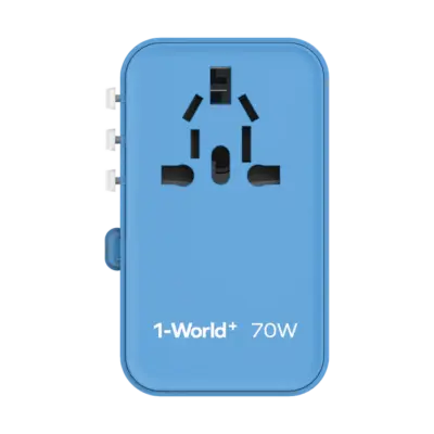 Bộ sạc du lịch MOMAX UA18UK GaN 3 cổng 1-World+ có cáp USB-C tích hợp 70W - Giải phóng bạn khỏi mọi lo lắng về sạc khi du lịch quốc tế với <strong>Bộ sạc du lịch đa năng MOMAX UA18UK GaN 3 cổng 1-World+ có cáp USB-C tích hợp 70W tương thích hơn 200 quốc gia</strong>. Tương thích hơn 200 quốc gia với các chân cắm tích hợp, bộ sạc <strong>MOMAX UA18UK</strong> mang đến tổng công suất sạc lên tới 70W mạnh mẽ nhờ công nghệ GaN. Với 3 cổng sạc (2 USB-C PD & 1 USB-A QC) và đặc biệt là cáp USB-C tích hợp sẵn, bạn có thể nạp năng lượng cho mọi thiết bị cùng lúc mà không cần mang theo dây rời. <strong>MOMAX UA18UK</strong> là giải pháp năng lượng "tất cả trong một", đáng tin cậy cho mọi chuyến đi, giữ thiết bị của bạn luôn sẵn sàng hoạt động ở bất kỳ đâu trên thế giới.