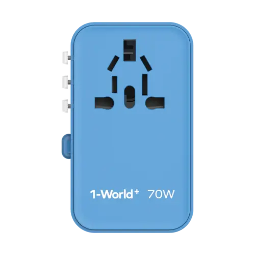 Bộ sạc du lịch MOMAX UA18UK GaN 3 cổng 1-World+ có cáp USB-C tích hợp 70W - Hình ảnh 26