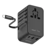 Bộ sạc du lịch đa năng MOMAX UA18U GaN 3 cổng 1-World+ có cáp USB-C tích hợp 70W tương thích hơn 200 quốc gia