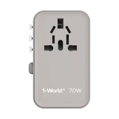 Bộ sạc du lịch MOMAX UA18UK GaN 3 cổng 1-World+ có cáp USB-C tích hợp 70W - Hình ảnh 8