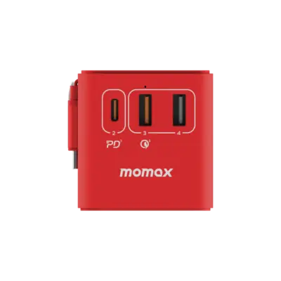Bộ sạc du lịch MOMAX UA18UK GaN 3 cổng 1-World+ có cáp USB-C tích hợp 70W - Giải phóng bạn khỏi mọi lo lắng về sạc khi du lịch quốc tế với <strong>Bộ sạc du lịch đa năng MOMAX UA18UK GaN 3 cổng 1-World+ có cáp USB-C tích hợp 70W tương thích hơn 200 quốc gia</strong>. Tương thích hơn 200 quốc gia với các chân cắm tích hợp, bộ sạc <strong>MOMAX UA18UK</strong> mang đến tổng công suất sạc lên tới 70W mạnh mẽ nhờ công nghệ GaN. Với 3 cổng sạc (2 USB-C PD & 1 USB-A QC) và đặc biệt là cáp USB-C tích hợp sẵn, bạn có thể nạp năng lượng cho mọi thiết bị cùng lúc mà không cần mang theo dây rời. <strong>MOMAX UA18UK</strong> là giải pháp năng lượng "tất cả trong một", đáng tin cậy cho mọi chuyến đi, giữ thiết bị của bạn luôn sẵn sàng hoạt động ở bất kỳ đâu trên thế giới.