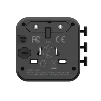 Bộ sạc du lịch MOMAX UA19 đa năng 1-World có AC kép - Đừng để vấn đề ổ cắm làm phiền những chuyến đi của bạn! <strong>Bộ sạc du lịch đa năng MOMAX UA19 1-World có AC kép</strong> là giải pháp năng lượng "tất cả trong một" cho mọi hành trình quốc tế. Tương thích với hơn 200 quốc gia nhờ các chân cắm tích hợp thông minh, bộ sạc <strong>MOMAX UA19</strong> mang đến sự tiện lợi vượt trội. Với khả năng cấp nguồn AC kép độc đáo, bạn có thể nạp năng lượng cho cả thiết bị sử dụng phích cắm truyền thống cùng lúc với các thiết bị USB. Nhỏ gọn, an toàn và cực kỳ đa năng. <strong>MOMAX UA19</strong> - Người bạn đồng hành đáng tin cậy cho mọi chuyến đi, giữ thiết bị của bạn luôn sẵn sàng hoạt động trên khắp thế giới.