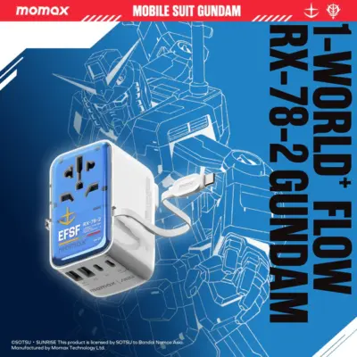 Bộ sạc du lịch MOMAX UA21UKG 4 cổng 1-World+ Flow có cáp USB-C tích hợp 35W - Phiên bản giới hạn - Khám phá thế giới không lo hết pin với <strong>Bộ sạc du lịch đa năng MOMAX UA21UKG 4 cổng 1-World+ Flow có cáp USB-C tích hợp 35W - Phiên bản giới hạn</strong>. Tích hợp sẵn các loại chân cắm cho hơn 200 quốc gia, bộ sạc <strong>MOMAX UA21UKG</strong> mang đến tổng công suất 35W đáng tin cậy. Với 4 cổng sạc (2 USB-C & 2 USB-A) và đặc biệt là cáp USB-C tích hợp sẵn tiện lợi, bạn có thể nạp năng lượng đồng thời cho mọi thiết bị mà không cần mang theo dây rời. Thiết kế nhỏ gọn, an toàn và vẻ ngoài độc đáo của phiên bản giới hạn. <strong>MOMAX UA21UKG</strong> là giải pháp năng lượng "tất cả trong một", đáng tin cậy cho mọi hành trình của bạn.