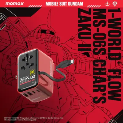 Bộ sạc du lịch MOMAX UA21UKG 4 cổng 1-World+ Flow có cáp USB-C tích hợp 35W - Phiên bản giới hạn - Khám phá thế giới không lo hết pin với <strong>Bộ sạc du lịch đa năng MOMAX UA21UKG 4 cổng 1-World+ Flow có cáp USB-C tích hợp 35W - Phiên bản giới hạn</strong>. Tích hợp sẵn các loại chân cắm cho hơn 200 quốc gia, bộ sạc <strong>MOMAX UA21UKG</strong> mang đến tổng công suất 35W đáng tin cậy. Với 4 cổng sạc (2 USB-C & 2 USB-A) và đặc biệt là cáp USB-C tích hợp sẵn tiện lợi, bạn có thể nạp năng lượng đồng thời cho mọi thiết bị mà không cần mang theo dây rời. Thiết kế nhỏ gọn, an toàn và vẻ ngoài độc đáo của phiên bản giới hạn. <strong>MOMAX UA21UKG</strong> là giải pháp năng lượng "tất cả trong một", đáng tin cậy cho mọi hành trình của bạn.