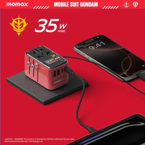 Bộ sạc du lịch MOMAX UA21UKG 4 cổng 1-World+ Flow có cáp USB-C tích hợp 35W - Phiên bản giới hạn - Hình ảnh 13