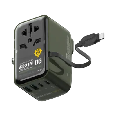 Bộ sạc du lịch MOMAX UA21UKG 4 cổng 1-World+ Flow có cáp USB-C tích hợp 35W - Phiên bản giới hạn - Khám phá thế giới không lo hết pin với <strong>Bộ sạc du lịch đa năng MOMAX UA21UKG 4 cổng 1-World+ Flow có cáp USB-C tích hợp 35W - Phiên bản giới hạn</strong>. Tích hợp sẵn các loại chân cắm cho hơn 200 quốc gia, bộ sạc <strong>MOMAX UA21UKG</strong> mang đến tổng công suất 35W đáng tin cậy. Với 4 cổng sạc (2 USB-C & 2 USB-A) và đặc biệt là cáp USB-C tích hợp sẵn tiện lợi, bạn có thể nạp năng lượng đồng thời cho mọi thiết bị mà không cần mang theo dây rời. Thiết kế nhỏ gọn, an toàn và vẻ ngoài độc đáo của phiên bản giới hạn. <strong>MOMAX UA21UKG</strong> là giải pháp năng lượng "tất cả trong một", đáng tin cậy cho mọi hành trình của bạn.