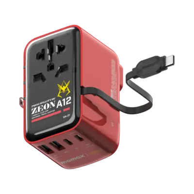 Bộ sạc du lịch MOMAX UA21UKG 4 cổng 1-World+ Flow có cáp USB-C tích hợp 35W - Phiên bản giới hạn - Khám phá thế giới không lo hết pin với <strong>Bộ sạc du lịch đa năng MOMAX UA21UKG 4 cổng 1-World+ Flow có cáp USB-C tích hợp 35W - Phiên bản giới hạn</strong>. Tích hợp sẵn các loại chân cắm cho hơn 200 quốc gia, bộ sạc <strong>MOMAX UA21UKG</strong> mang đến tổng công suất 35W đáng tin cậy. Với 4 cổng sạc (2 USB-C & 2 USB-A) và đặc biệt là cáp USB-C tích hợp sẵn tiện lợi, bạn có thể nạp năng lượng đồng thời cho mọi thiết bị mà không cần mang theo dây rời. Thiết kế nhỏ gọn, an toàn và vẻ ngoài độc đáo của phiên bản giới hạn. <strong>MOMAX UA21UKG</strong> là giải pháp năng lượng "tất cả trong một", đáng tin cậy cho mọi hành trình của bạn.