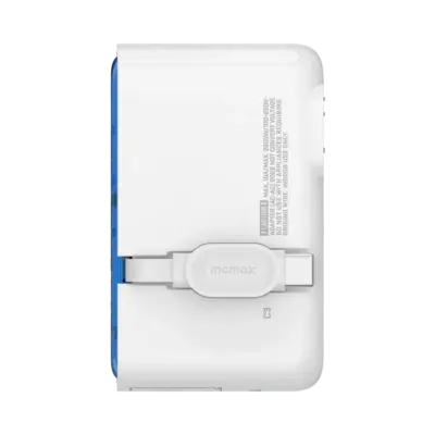 Bộ sạc du lịch MOMAX UA21UKG 4 cổng 1-World+ Flow có cáp USB-C tích hợp 35W - Phiên bản giới hạn - Khám phá thế giới không lo hết pin với <strong>Bộ sạc du lịch đa năng MOMAX UA21UKG 4 cổng 1-World+ Flow có cáp USB-C tích hợp 35W - Phiên bản giới hạn</strong>. Tích hợp sẵn các loại chân cắm cho hơn 200 quốc gia, bộ sạc <strong>MOMAX UA21UKG</strong> mang đến tổng công suất 35W đáng tin cậy. Với 4 cổng sạc (2 USB-C & 2 USB-A) và đặc biệt là cáp USB-C tích hợp sẵn tiện lợi, bạn có thể nạp năng lượng đồng thời cho mọi thiết bị mà không cần mang theo dây rời. Thiết kế nhỏ gọn, an toàn và vẻ ngoài độc đáo của phiên bản giới hạn. <strong>MOMAX UA21UKG</strong> là giải pháp năng lượng "tất cả trong một", đáng tin cậy cho mọi hành trình của bạn.