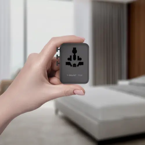 Bộ sạc du lịch MOMAX UA22 mini GaN 5 cổng 1-World² 70W với AC kép - Hình ảnh 8