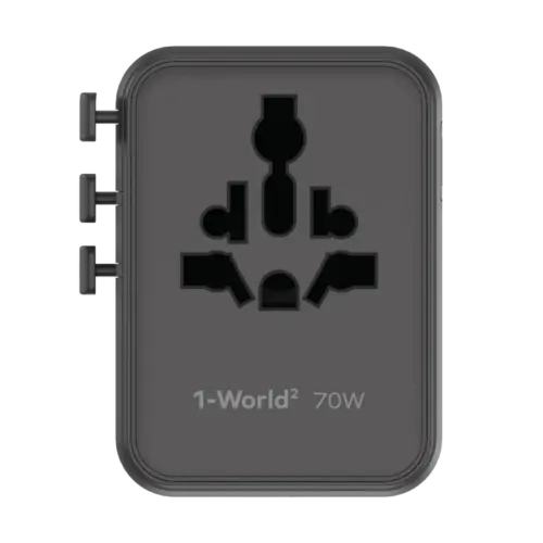 Bộ sạc du lịch MOMAX UA22 mini GaN 5 cổng 1-World² 70W với AC kép - Hình ảnh 13