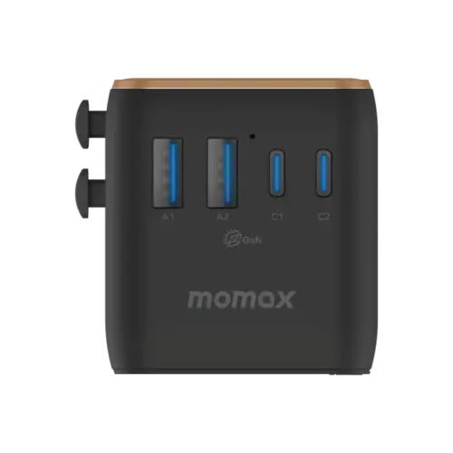 Bộ sạc du lịch MOMAX UA22 mini GaN 5 cổng 1-World² 70W với AC kép - Hình ảnh 4