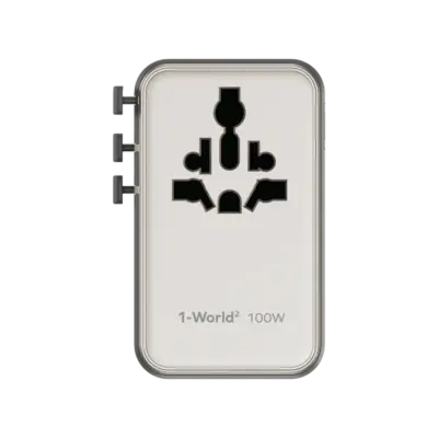 Bộ sạc du lịch MOMAX UA23 GaN 4 cổng đa năng 1-World² 100W với AC kép - Chinh phục mọi điểm đến không lo hết pin với <strong>Bộ sạc du lịch đa năng MOMAX UA23 GaN 4 cổng 1-World² 100W với AC kép</strong>. Tương thích hơn 200 quốc gia với các chân cắm tích hợp thông minh, bộ sạc <strong>MOMAX UA23</strong> mang đến tổng công suất sạc lên tới 100W mạnh mẽ nhờ công nghệ GaN. Với 4 cổng sạc (3 USB-C PD & 1 USB-A QC) và đặc biệt là khả năng cấp nguồn AC kép độc đáo, bạn có thể nạp năng lượng cho mọi thiết bị cùng lúc, kể cả những thiết bị sử dụng phích cắm truyền thống. Nhỏ gọn, an toàn và cực kỳ đa năng. <strong>MOMAX UA23</strong> là giải pháp năng lượng "tất cả trong một", đáng tin cậy cho mọi chuyến đi.