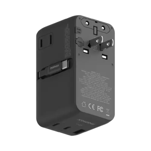 Bộ sạc du lịch MOMAX UA25 mini GaN 4 cổng 1-World²⁺ có cáp thu vào tích hợp 100W với AC kép - Hình ảnh 5