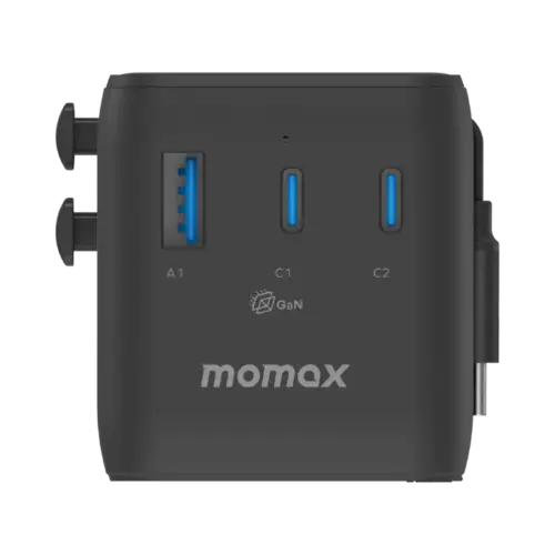 Bộ sạc du lịch MOMAX UA25 mini GaN 4 cổng 1-World²⁺ có cáp thu vào tích hợp 100W với AC kép - Hình ảnh 6