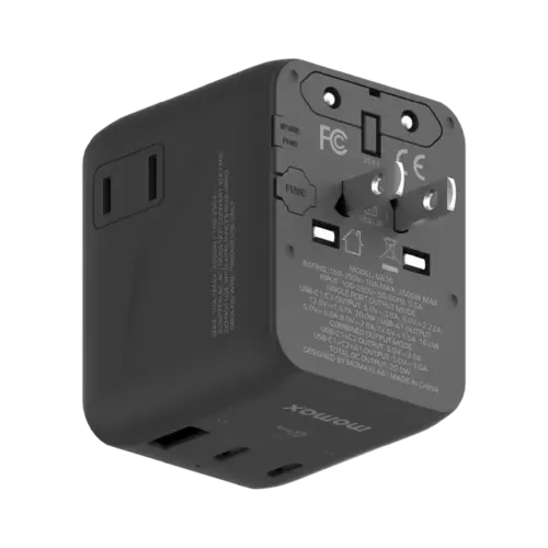 Bộ sạc du lịch MOMAX UA26 GaN 3 cổng 1-World² 20W với AC kép - Hình ảnh 9