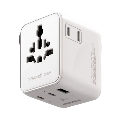 Bộ sạc du lịch MOMAX UA26 GaN 3 cổng 1-World² 20W với AC kép - Hình ảnh 11