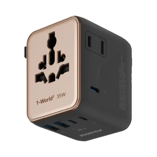 Bộ sạc du lịch MOMAX UA27 mini GaN 5 cổng 1-World² 35W với AC kép - Hình ảnh 7