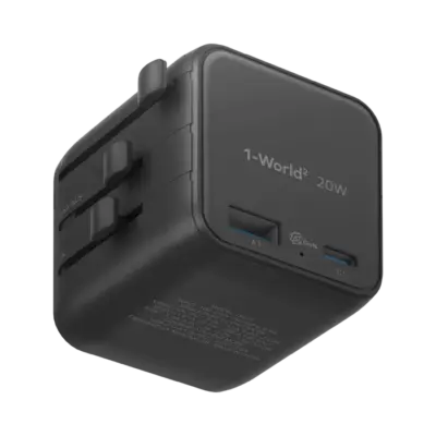 Bộ sạc du lịch MOMAX UA29 GaN 2 cổng USB-A và USB-C 20W 1-World² - Đừng để khác biệt về ổ cắm làm gián đoạn những chuyến phiêu lưu của bạn! <strong>Bộ sạc du lịch MOMAX UA29 GaN 2 cổng USB-A và USB-C 20W 1-World²</strong> là người bạn đồng hành hoàn hảo cho mọi điểm đến. Với khả năng tương thích hơn 200 quốc gia nhờ các chân cắm tích hợp thông minh, bộ sạc <strong>MOMAX UA29</strong> mang đến tổng công suất 20W đáng tin cậy nhờ công nghệ GaN tiên tiến. Với 2 cổng sạc (1 USB-C PD & 1 USB-A QC), bạn có thể nạp năng lượng cho điện thoại, máy tính bảng cùng lúc. Nhỏ gọn, an toàn và cực kỳ đa năng. <strong>MOMAX UA29</strong> - Giải pháp năng lượng thiết yếu cho mọi hành trình, giữ thiết bị của bạn luôn sẵn sàng hoạt động ở bất kỳ đâu trên thế giới.