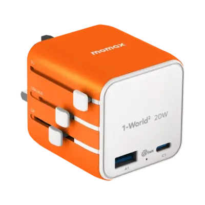 Bộ sạc du lịch MOMAX UA29 GaN 2 cổng USB-A và USB-C 20W 1-World² - Đừng để khác biệt về ổ cắm làm gián đoạn những chuyến phiêu lưu của bạn! <strong>Bộ sạc du lịch MOMAX UA29 GaN 2 cổng USB-A và USB-C 20W 1-World²</strong> là người bạn đồng hành hoàn hảo cho mọi điểm đến. Với khả năng tương thích hơn 200 quốc gia nhờ các chân cắm tích hợp thông minh, bộ sạc <strong>MOMAX UA29</strong> mang đến tổng công suất 20W đáng tin cậy nhờ công nghệ GaN tiên tiến. Với 2 cổng sạc (1 USB-C PD & 1 USB-A QC), bạn có thể nạp năng lượng cho điện thoại, máy tính bảng cùng lúc. Nhỏ gọn, an toàn và cực kỳ đa năng. <strong>MOMAX UA29</strong> - Giải pháp năng lượng thiết yếu cho mọi hành trình, giữ thiết bị của bạn luôn sẵn sàng hoạt động ở bất kỳ đâu trên thế giới.