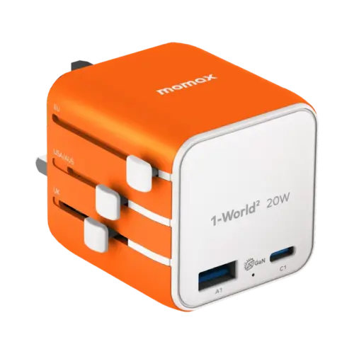 Bộ sạc du lịch MOMAX UA29 GaN 2 cổng USB-A và USB-C 20W 1-World² - Hình ảnh 6