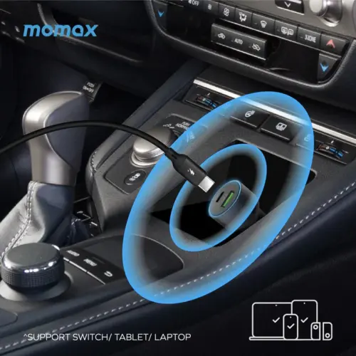 Bộ sạc ô tô MOMAX UC16E MoVe Dual Port 67W - Hình ảnh 2