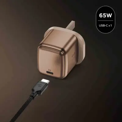 Bộ sạc MOMAX UM69UKL2 GaN 1 cổng 65W - Trải nghiệm tốc độ sạc đỉnh cao trong một thiết kế siêu nhỏ gọn với <strong>Bộ sạc MOMAX UM69UKL2 GaN 1 cổng 65W</strong>. Công suất sạc nhanh 65W Power Delivery mạnh mẽ nhờ công nghệ GaN tiên tiến, đủ sức nạp năng lượng cho cả laptop, máy tính bảng và smartphone một cách hiệu quả. Với chỉ một cổng USB-C PD duy nhất, bộ sạc <strong>MOMAX UM69UKL2</strong> tập trung sức mạnh cho thiết bị của bạn. Chân cắm UK (3 chấu) tích hợp, an toàn và đáng tin cậy. <strong>MOMAX UM69UKL2</strong> là người bạn đồng hành lý tưởng cho mọi nhu cầu sạc nhanh, đơn giản và hiệu quả.