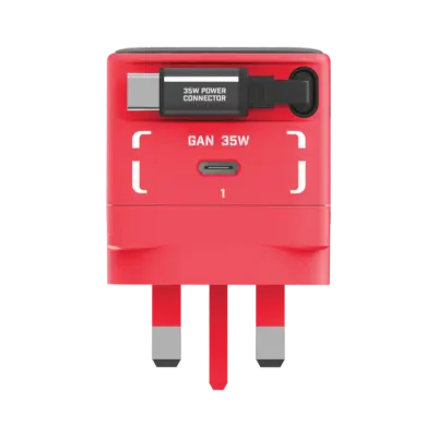 Bộ sạc MOMAX UM72UKGD GaN 1-Charge+ 1 cổng có cáp USB-C tích hợp 35W - Phiên bản giới hạn - Sạc nhanh, tiện lợi và phong cách với <strong>Bộ sạc MOMAX UM72UKGD GaN 1-Charge+ 1 cổng có cáp USB-C tích hợp 35W - Phiên bản giới hạn</strong>. Công nghệ GaN giúp bộ sạc <strong>MOMAX UM72UKGD</strong> cực kỳ nhỏ gọn dù mang công suất 35W mạnh mẽ. Với 1 cổng USB-C PD/QC và đặc biệt là cáp USB-C tích hợp sẵn tiện lợi, bạn có thể nạp năng lượng cho điện thoại, máy tính bảng và laptop mỏng nhẹ mà không cần mang theo dây rời. An toàn, hiệu quả và vẻ ngoài độc đáo của phiên bản giới hạn. <strong>MOMAX UM72UKGD</strong> là người bạn đồng hành năng lượng lý tưởng cho cuộc sống di động.
