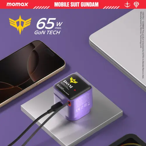 Bộ sạc MOMAX UM76UKGDU GaN 1-Charge+ 1 cổng có cáp USB-C tích hợp 65W - Phiên bản giới hạn - Hình ảnh 5