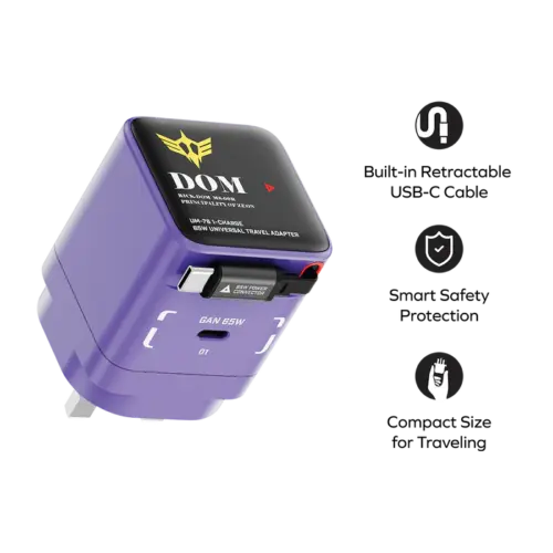 Bộ sạc MOMAX UM76UKGDU GaN 1-Charge+ 1 cổng có cáp USB-C tích hợp 65W - Phiên bản giới hạn - Hình ảnh 2