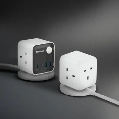 Bộ sạc MOMAX US20UKW Charge Work Flow 3-Outlet GaN Power Cube 30W với Cổng USB - Biến một ổ cắm tường duy nhất thành trạm năng lượng nhỏ gọn và đa năng với <strong>Bộ sạc MOMAX US20UKW Charge Work Flow 3-Outlet GaN Power Cube 30W với Cổng USB</strong>. Với thiết kế hình khối độc đáo và nhỏ gọn, bộ sạc <strong>MOMAX US20UKW</strong> trang bị 3 ổ cắm AC tiêu chuẩn (chuẩn UKW) và các cổng sạc USB (thường USB-C PD và USB-A QC) với tổng công suất 30W nhờ công nghệ GaN. Nạp năng lượng đồng thời cho điện thoại, máy tính bảng và nhiều thiết bị khác. An toàn, hiệu quả và tối ưu hóa không gian. <strong>MOMAX US20UKW</strong> là giải pháp năng lượng tiện lợi cho gia đình, văn phòng hoặc du lịch (nếu phù hợp chuẩn ổ cắm).