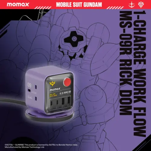 Bộ sạc MOMAX US20UKGD 1-Charge Work Flow 3-Outlet GaN Power Cube 30W có cổng USB - Phiên bản giới hạn - Hình ảnh 4