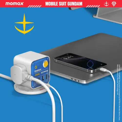 Bộ sạc MOMAX US20UKGD 1-Charge Work Flow 3-Outlet GaN Power Cube 30W có cổng USB - Phiên bản giới hạn - Hình ảnh 3